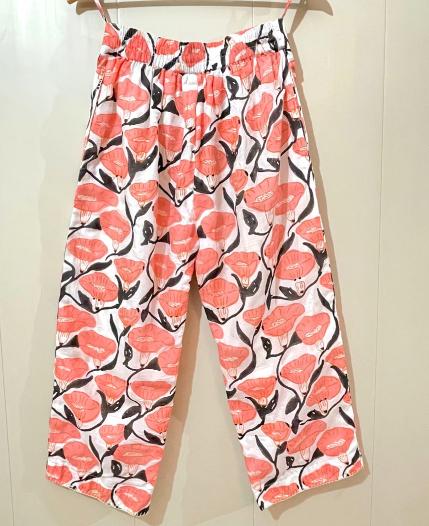 Outline Floral Pants