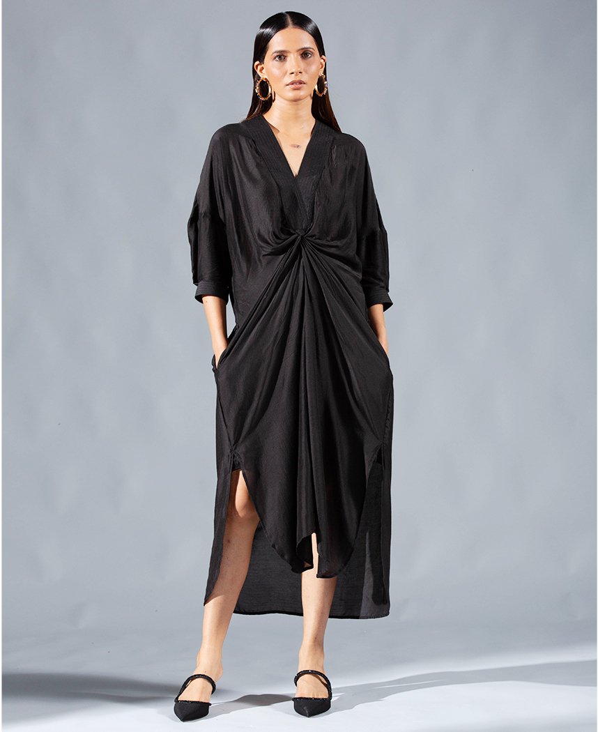 Asymmetric Draped Dress