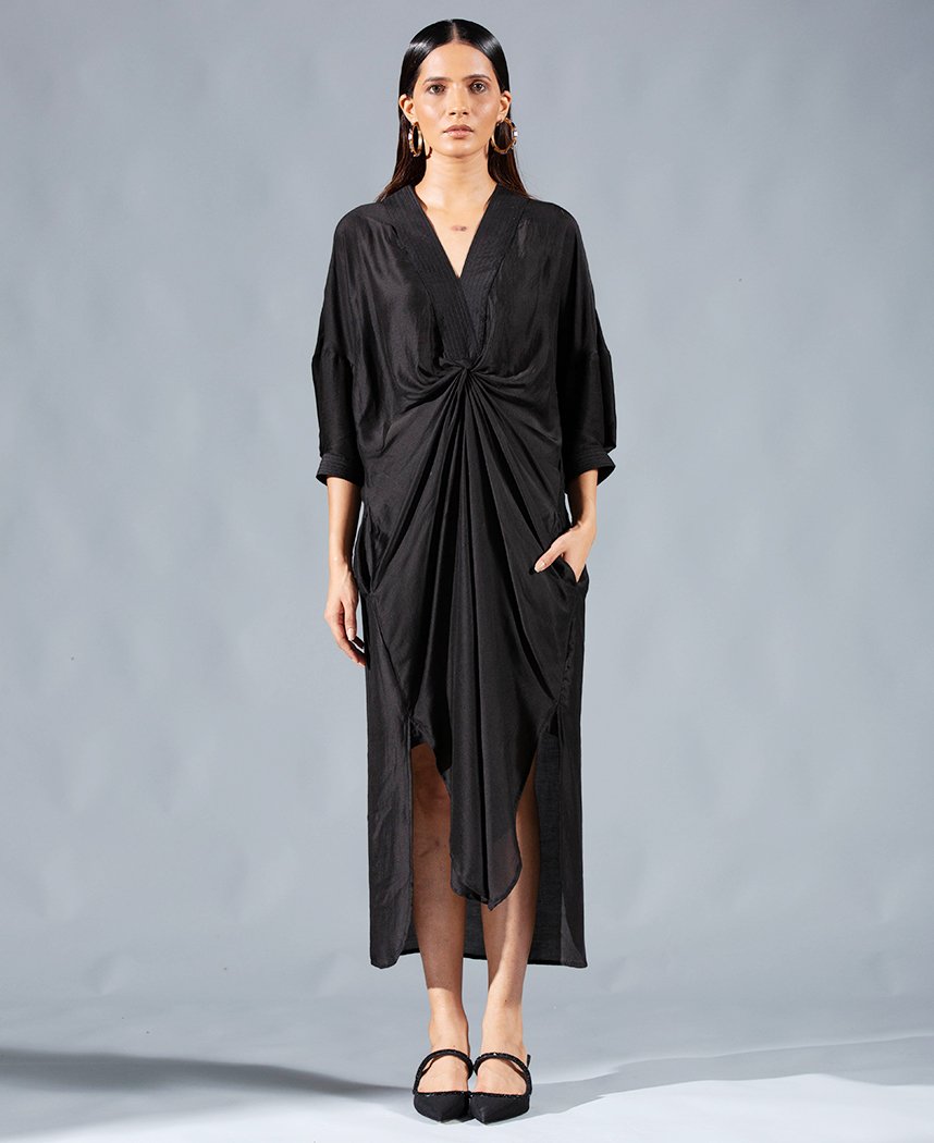 Asymmetric Draped Dress