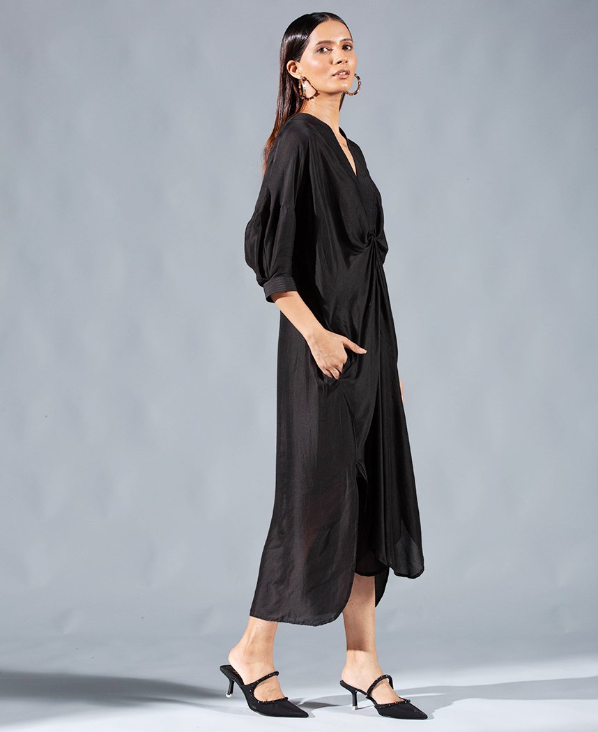 Asymmetric Draped Dress