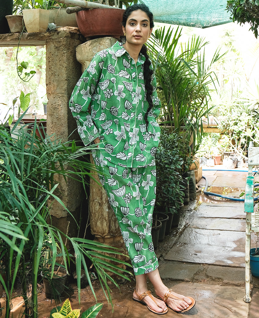 Botanical Vine Statement Shirt