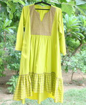 Check Embroidered Dress