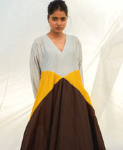 Colour Block Mango Top