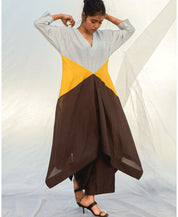 Colour Block Mango Top