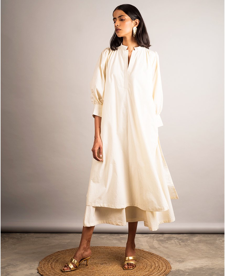 Ecru Layered Dress