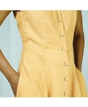 Embroidered Button Dress