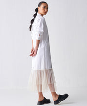 Gather Hem Shirt Dress