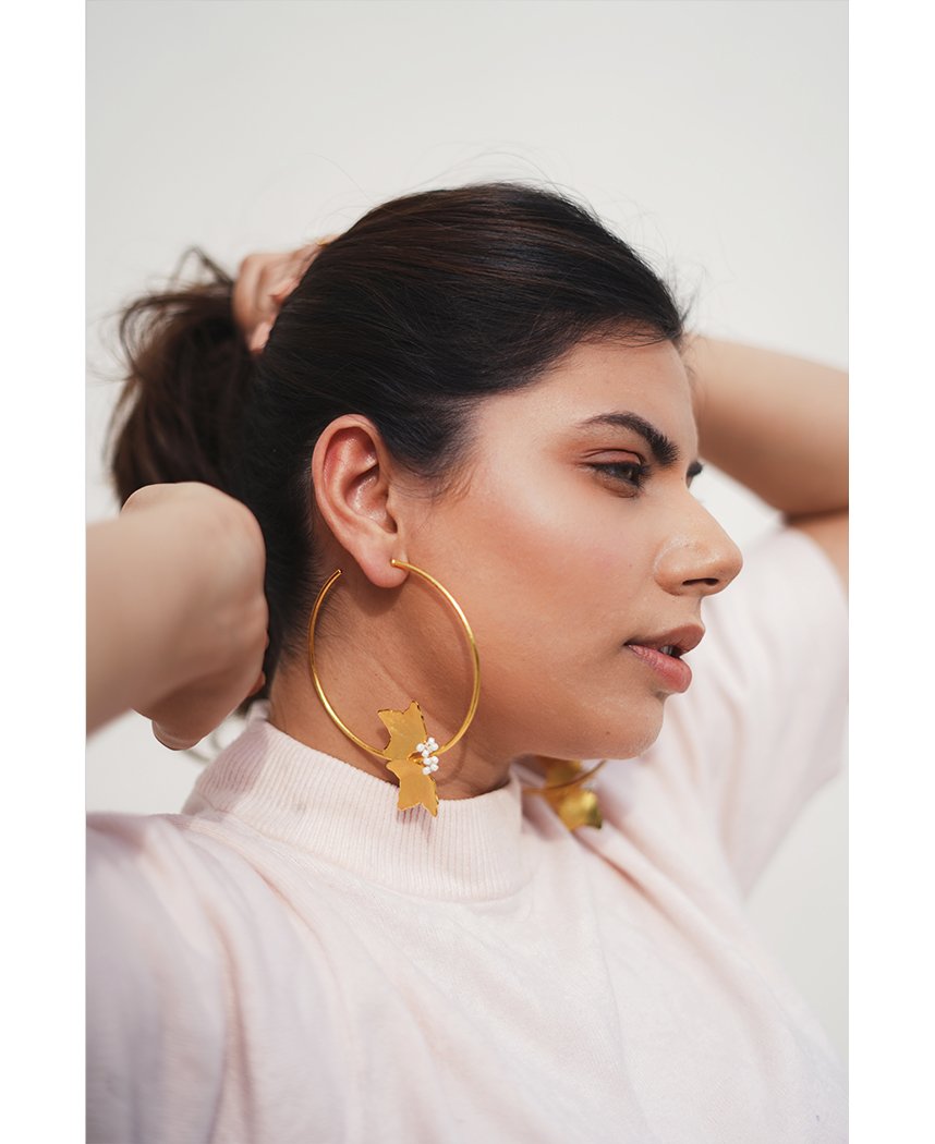 Petal Hoop Earrings