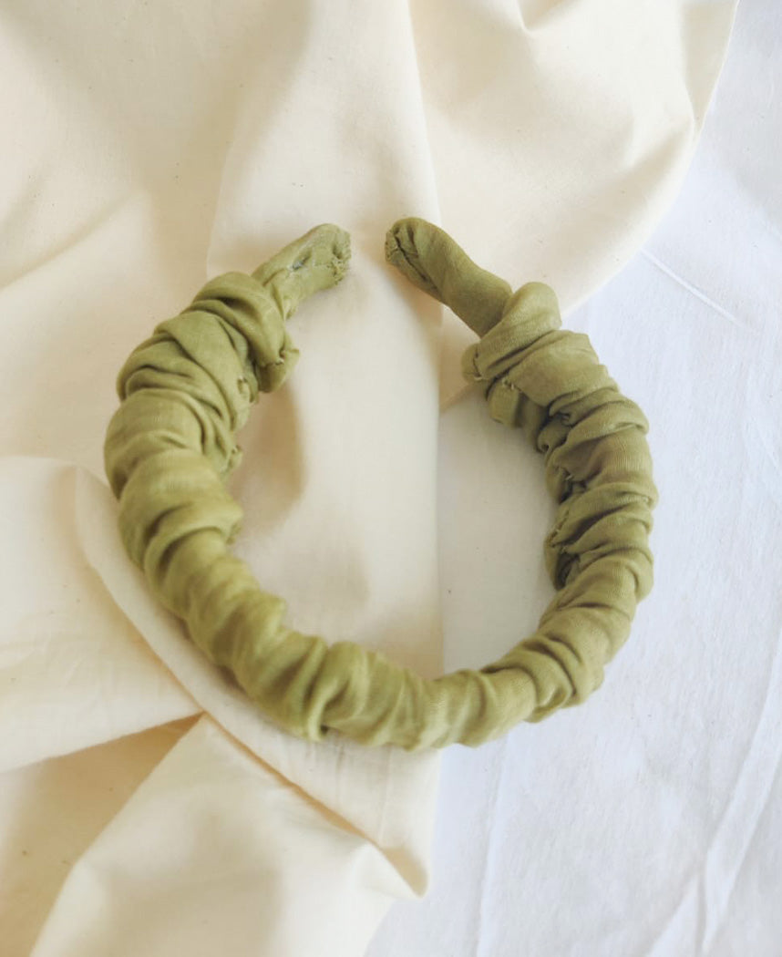 Green Scrunchie Hairband