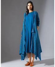 Blue Hooded Jacket Set