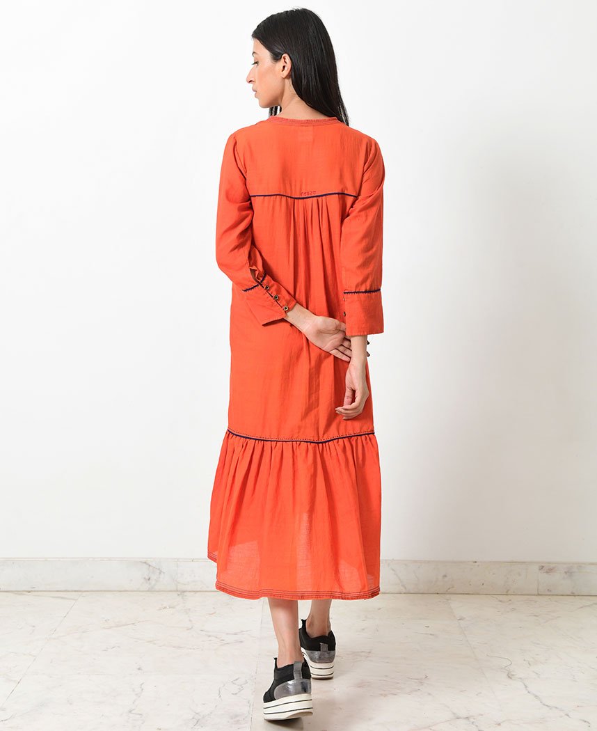Panelled Piped Dress