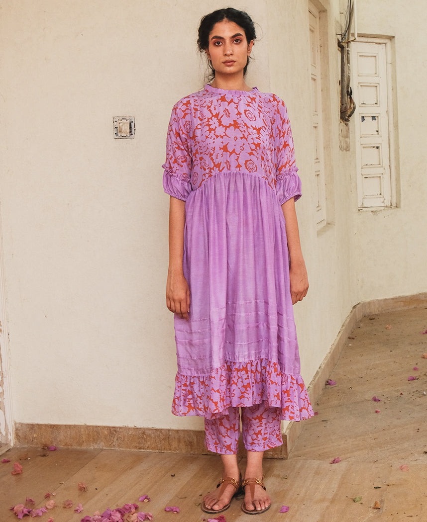 Lavender Floret Tunic Set