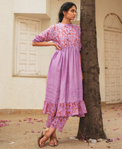 Lavender Floret Tunic Set