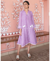 Lavender Resort Shirt Dress