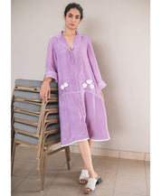 Lavender Resort Shirt Dress