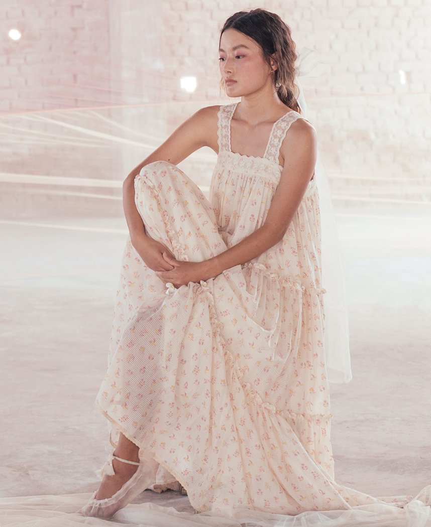 Lavender Tiered Maxi