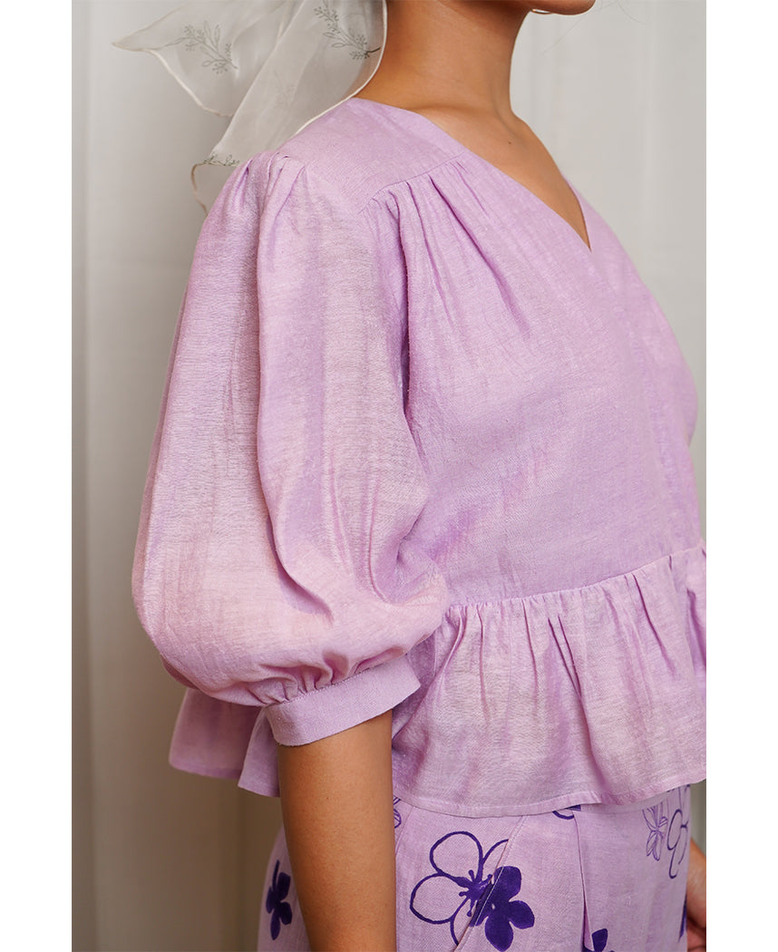 Lilac Wrap Top
