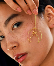 Linear Moon Earrings