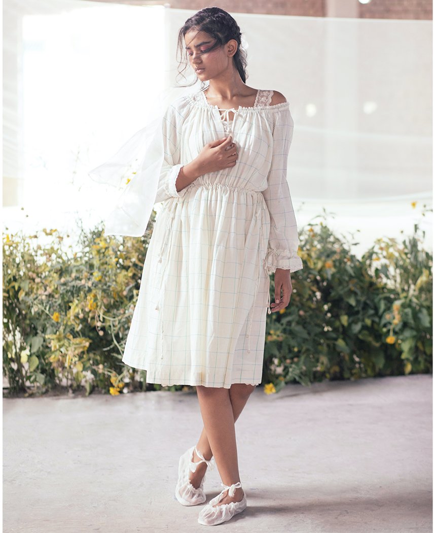 white peasant dress Maple Peasant Dress S / White