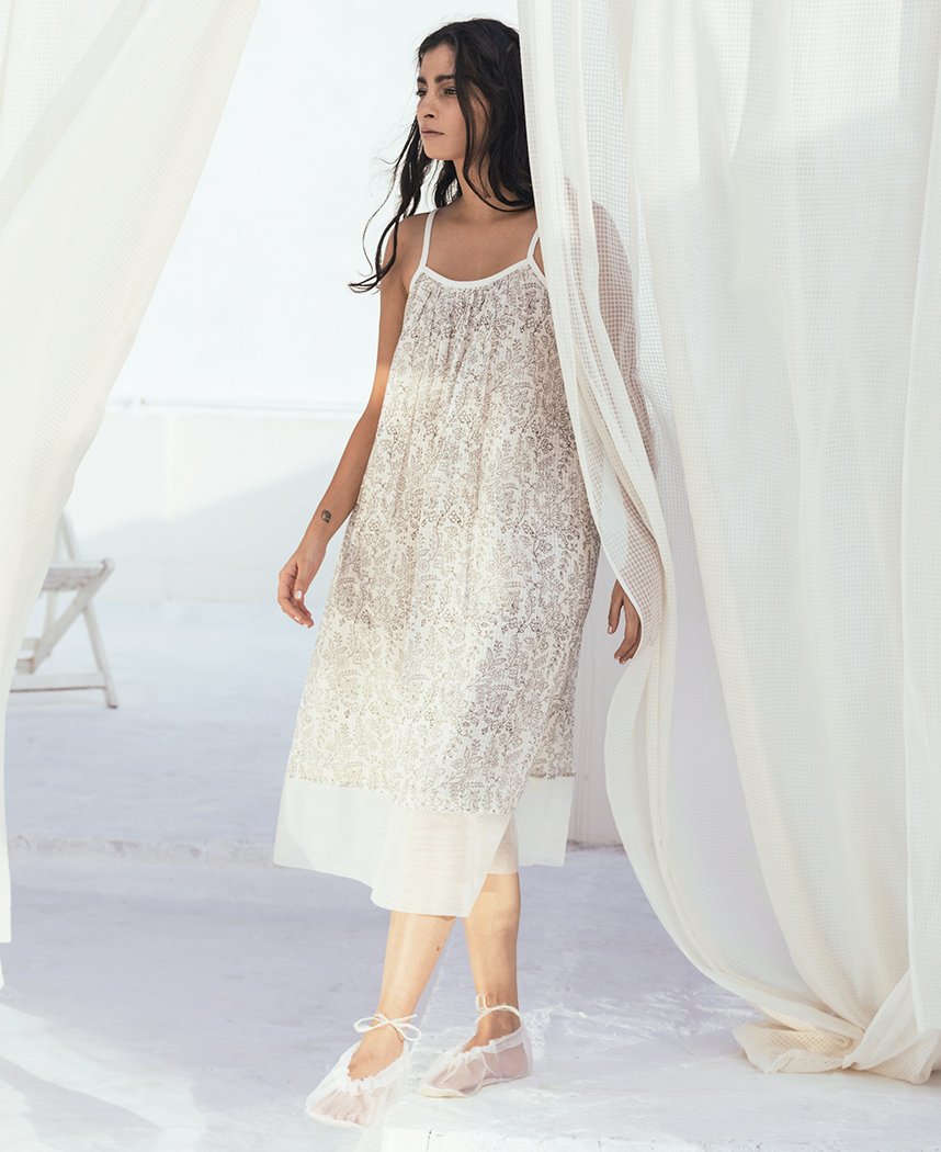 Monochrome Slip Dress