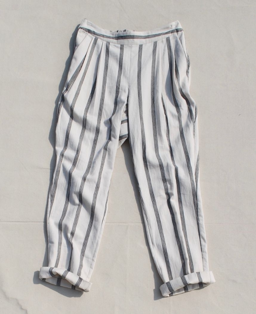 Monochrome Pleat Pants