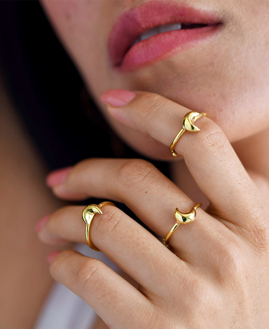 Moon Ring Set
