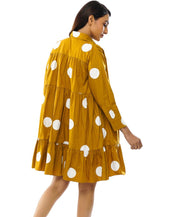 Mustard Polka Dress