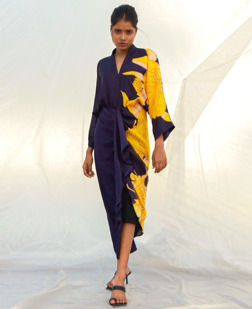 Navy Protea Dress