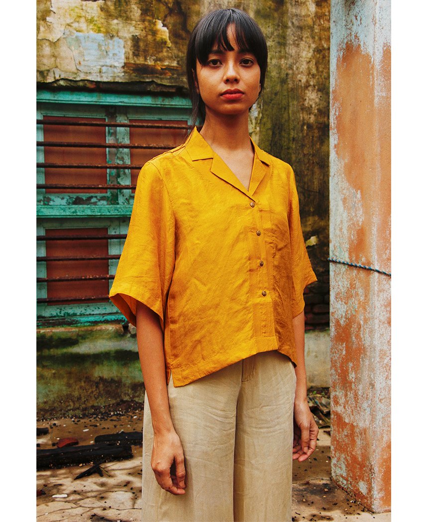 Ochre Crop Shirt