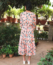 Outline Floral Dress