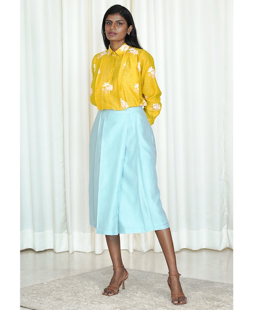 Overlap Chanderi Skirt