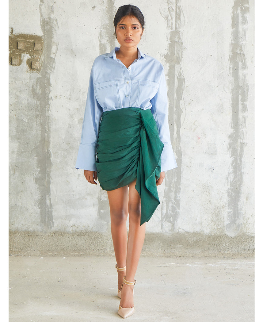 Zara Draped linen Blend Jacket and Skirt set - SMALL | eBay