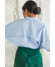 Pintuck Draped Skirt