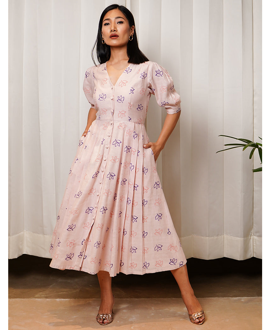 Pleat Panelled Dress