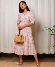 Pleat Panelled Dress