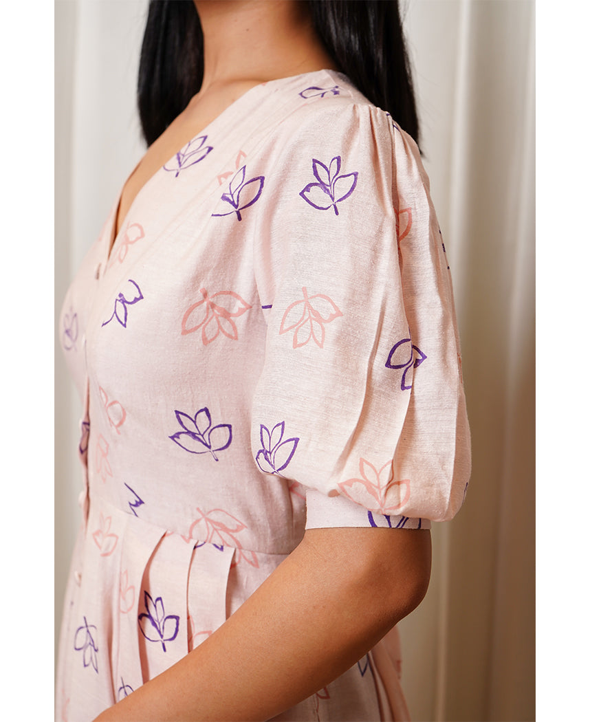 Pleat Panelled Dress