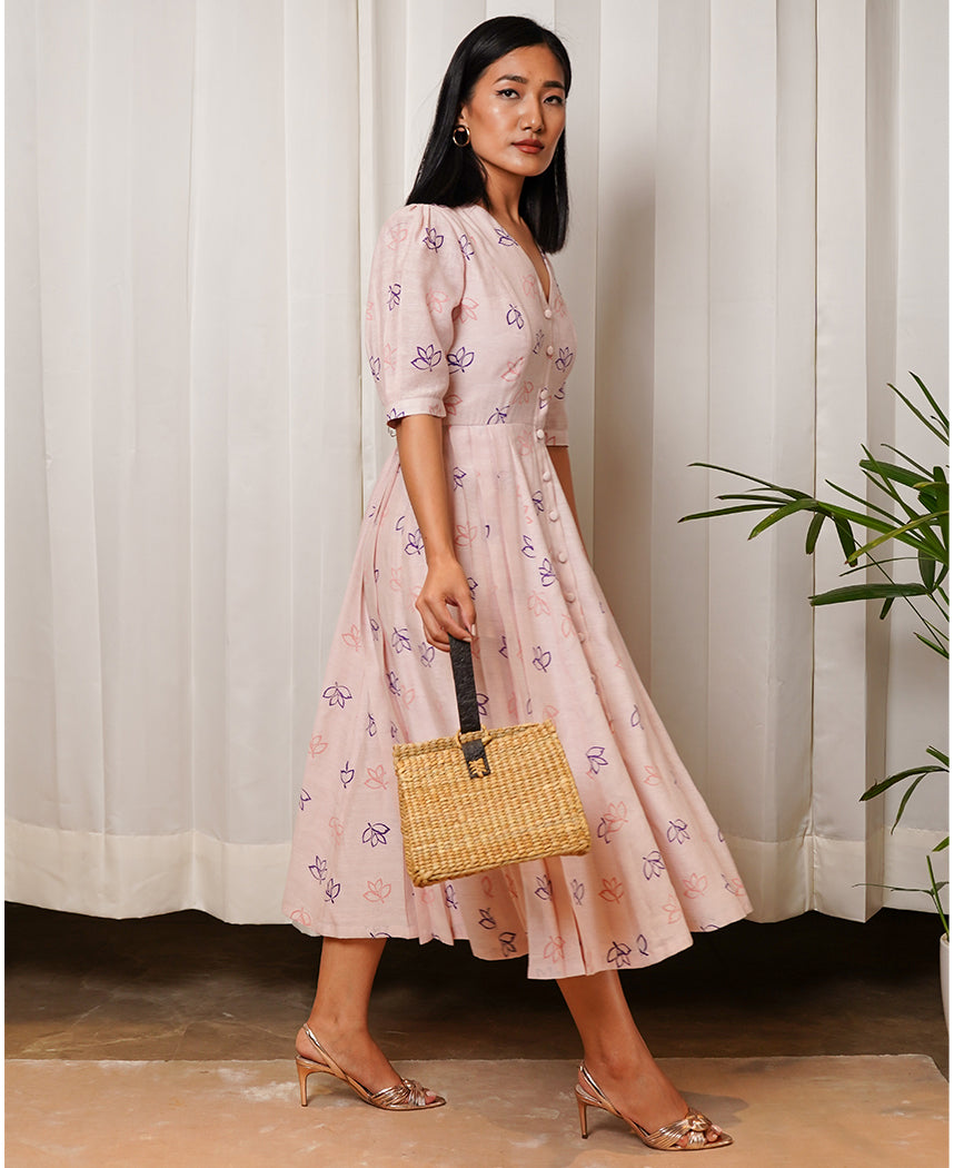 Pleat Panelled Dress