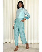 Pleated Chanderi Pants