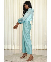 Pleated Chanderi Pants