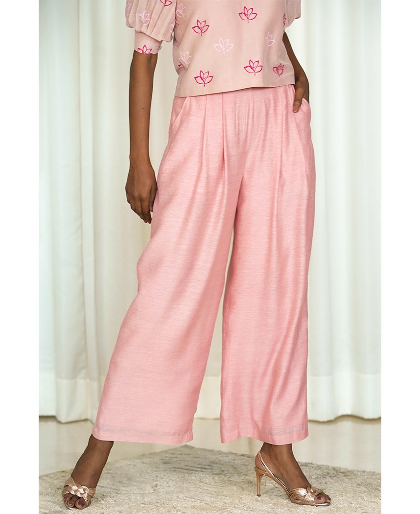 Pleated Chanderi Pants