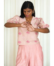 Pleated Chanderi Pants