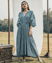 Pleated Kaftan Dress