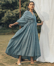 Pleated Kaftan Dress