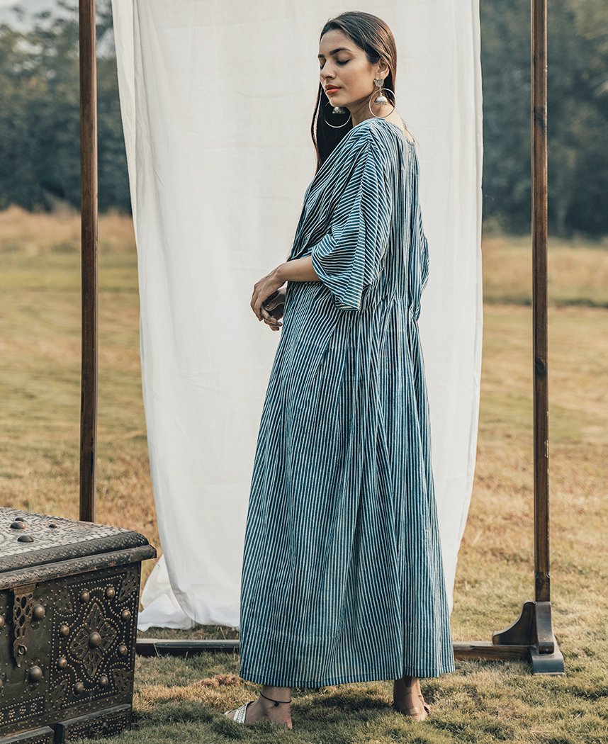 Pleated Kaftan Dress