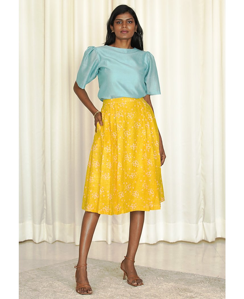 Pleated Sleeve Blouse