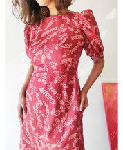 Plum Puff Sleeve Dress