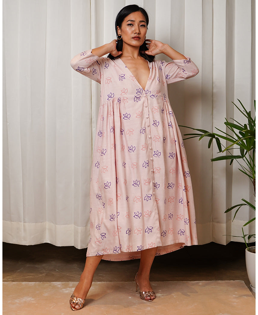 Printed Flared Dress