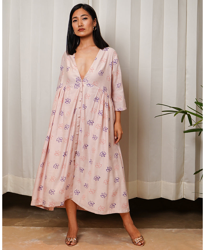 Printed Flared Dress