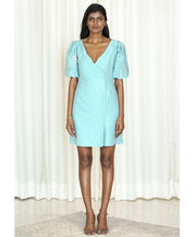 Printed Overlap Dress