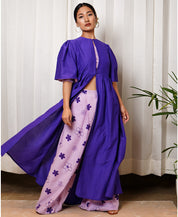 Purple Gathered Cape